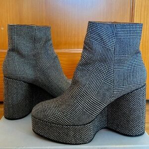 Clergerie Houndstooth Platform Boots
